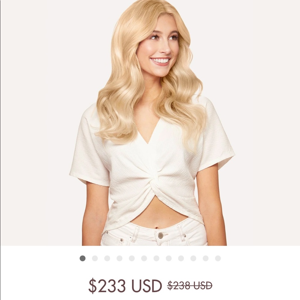 Luxy 16” clip in never opened hair extensions